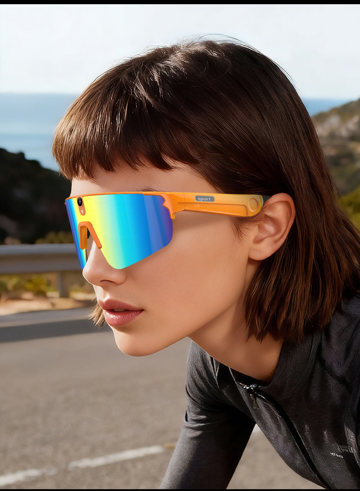 Sports Smart Glasses for Riding | Built-in Camera & AI Audio Recorder, Anti-Vibration, Open-Ear Headphones