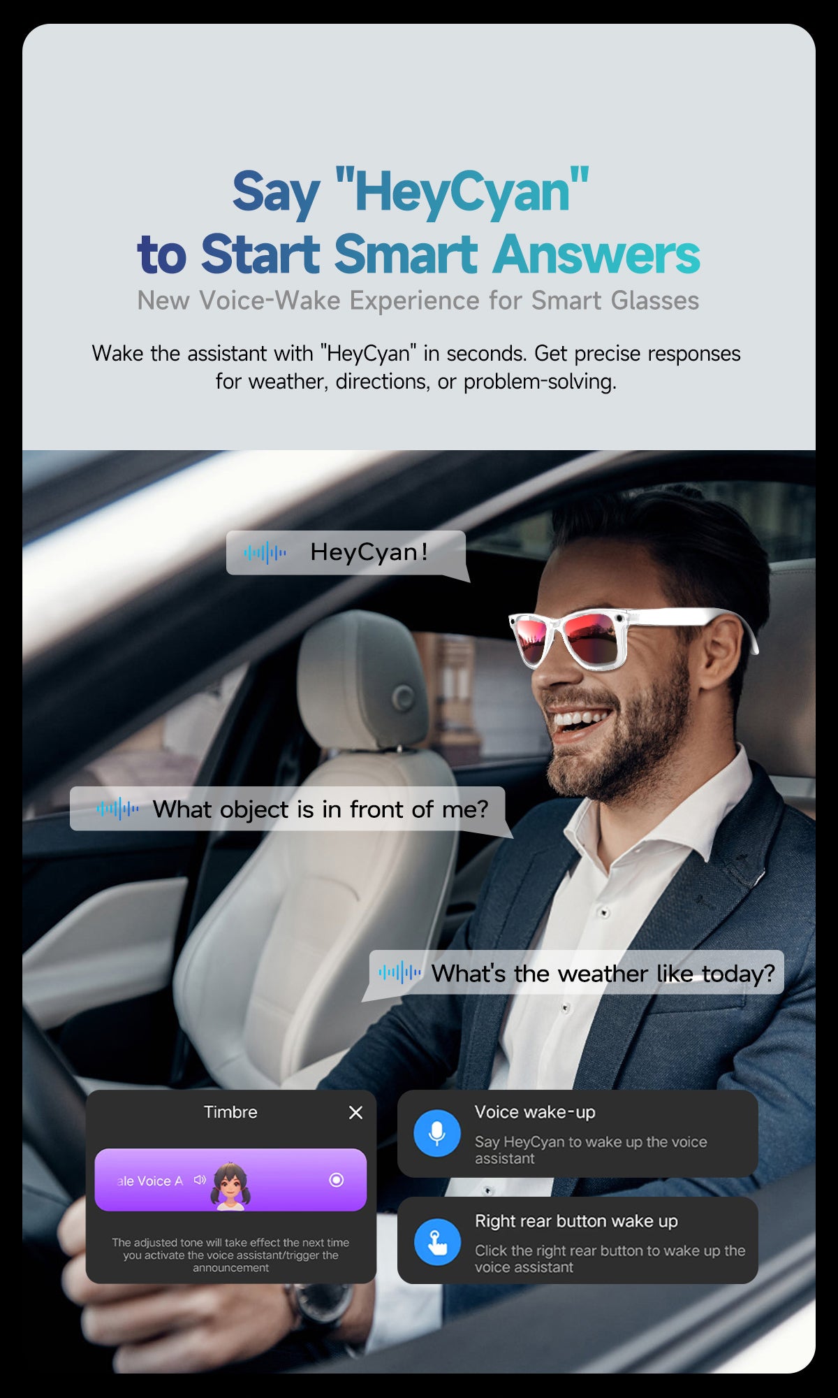 AI Camera Glasses | Shoot, Call & Play Music via Bluetooth