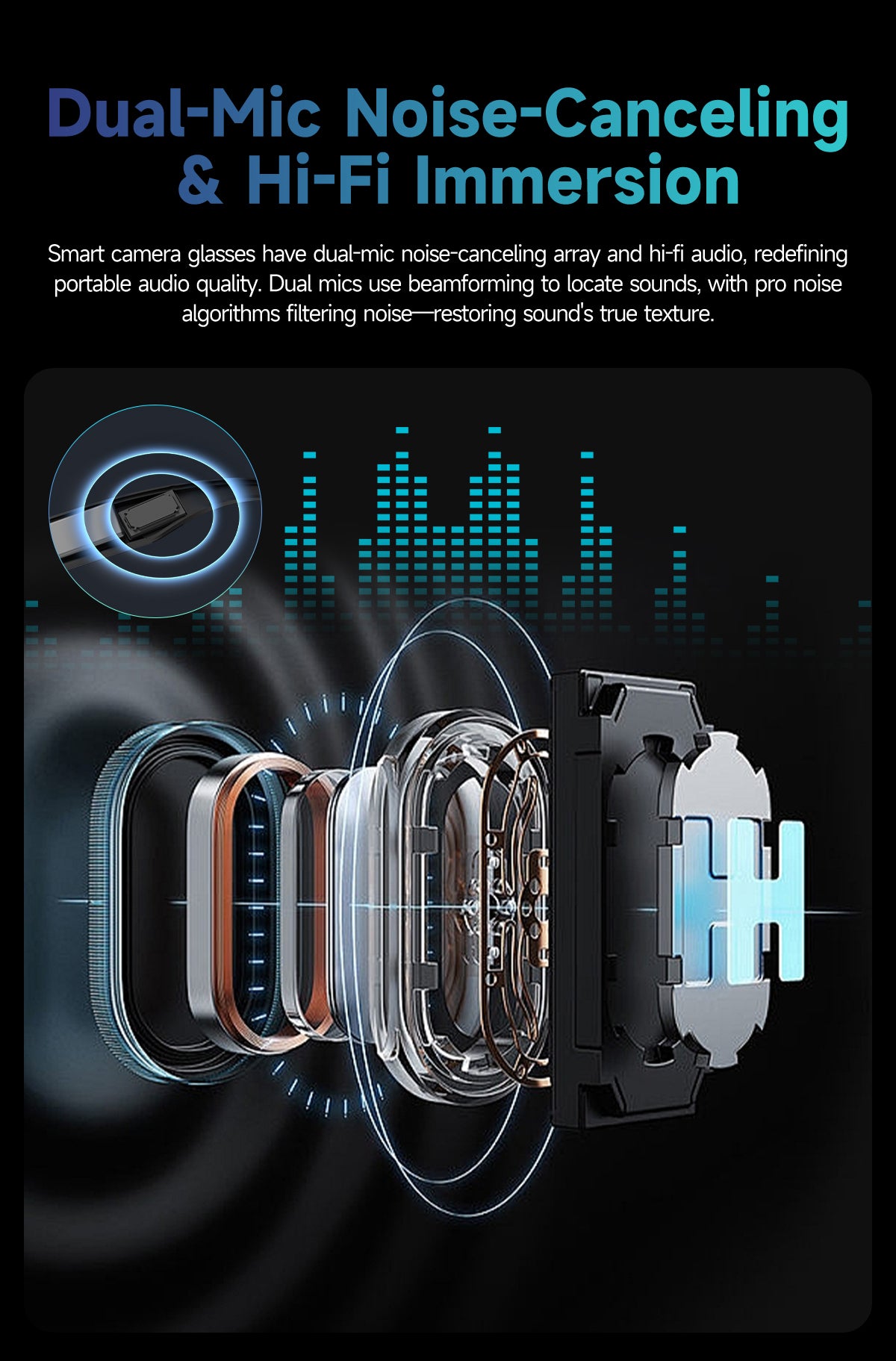 AI Camera Glasses | Shoot, Call & Play Music via Bluetooth