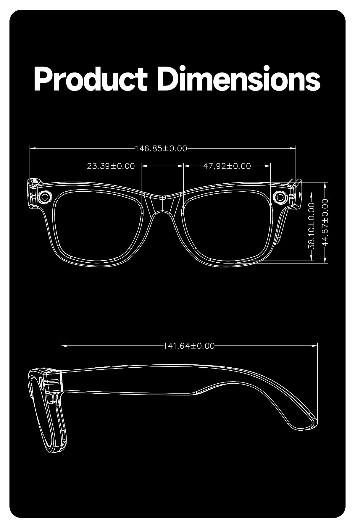 AI Camera Glasses | Shoot, Call & Play Music via Bluetooth