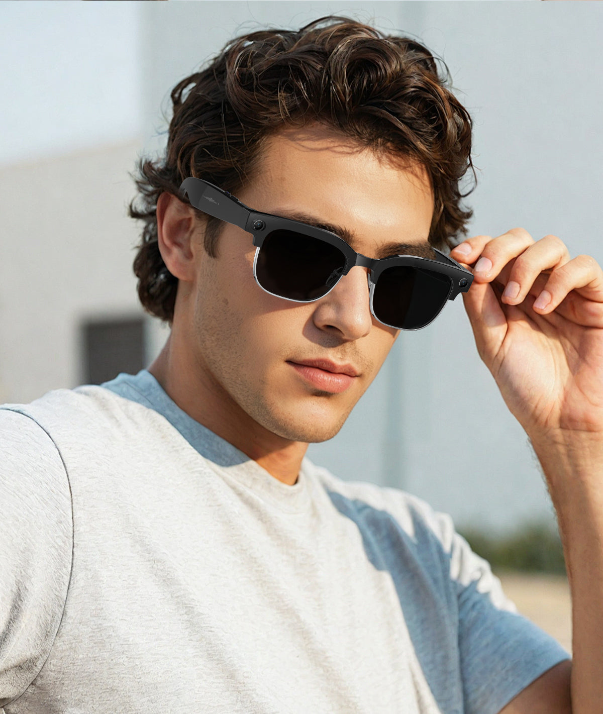 AI Smart Glasses, HD Photo & Video Recording, Bluetooth Headset for Calls & Music, Wireless Connected Eyeglasses