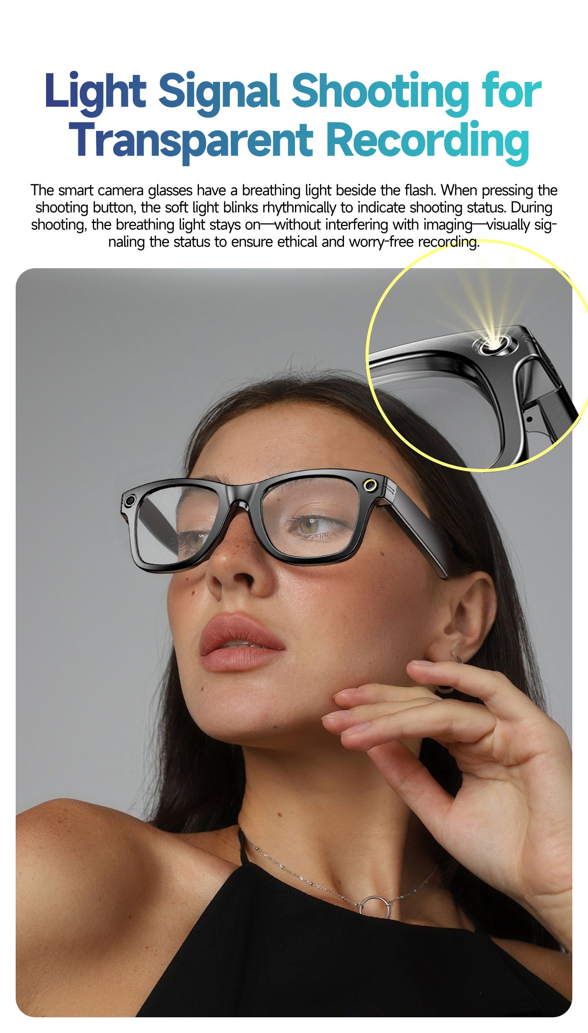 AI Camera Glasses | Shoot, Call & Play Music via Bluetooth