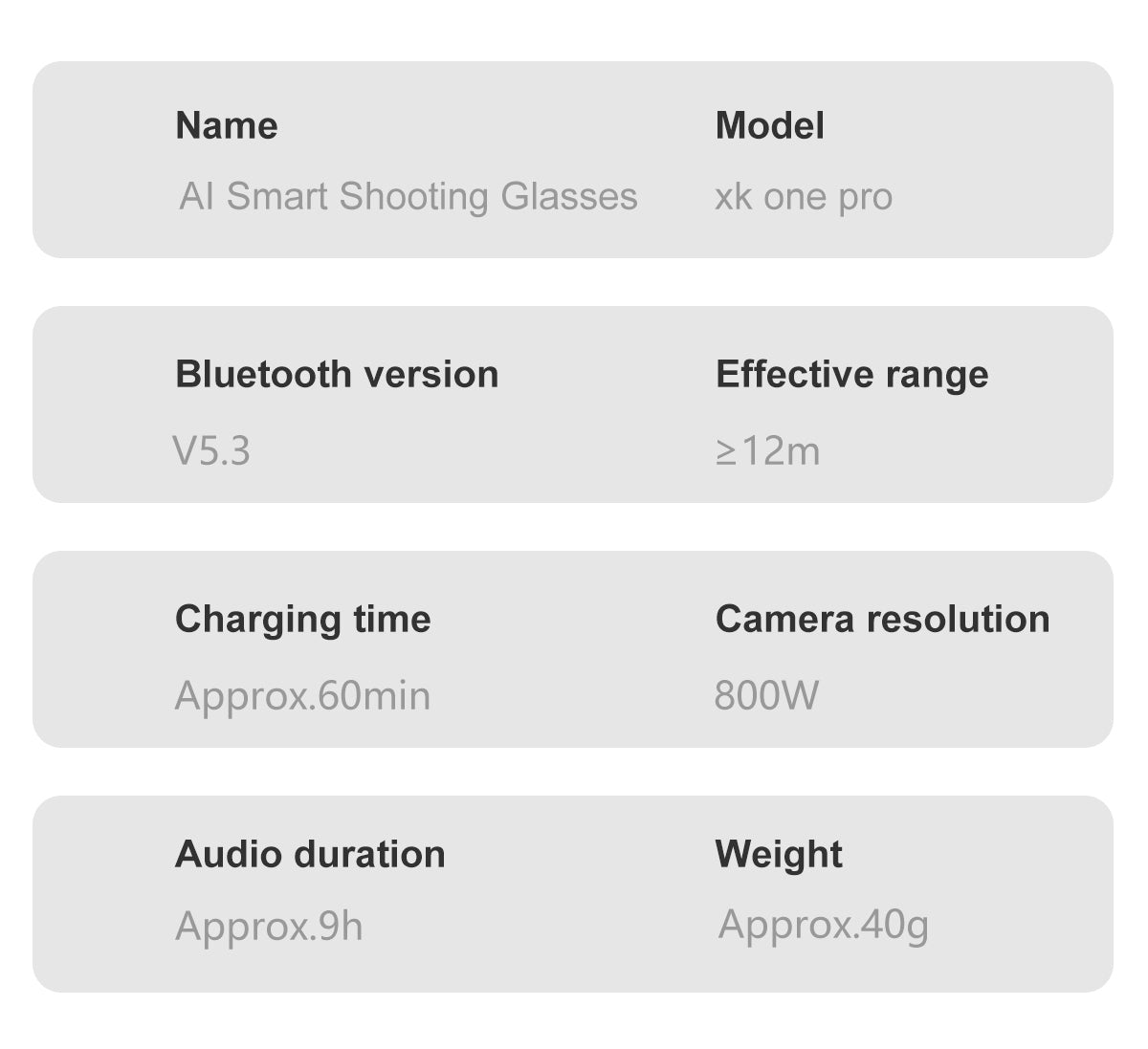 Fashion AI Smart Recording Sunglasses, 40g Ultra Light 8MP 1080P Anti-Shake Camera Glasses with Bluetooth Call, Real-Time Translation & AI Voice Assistant