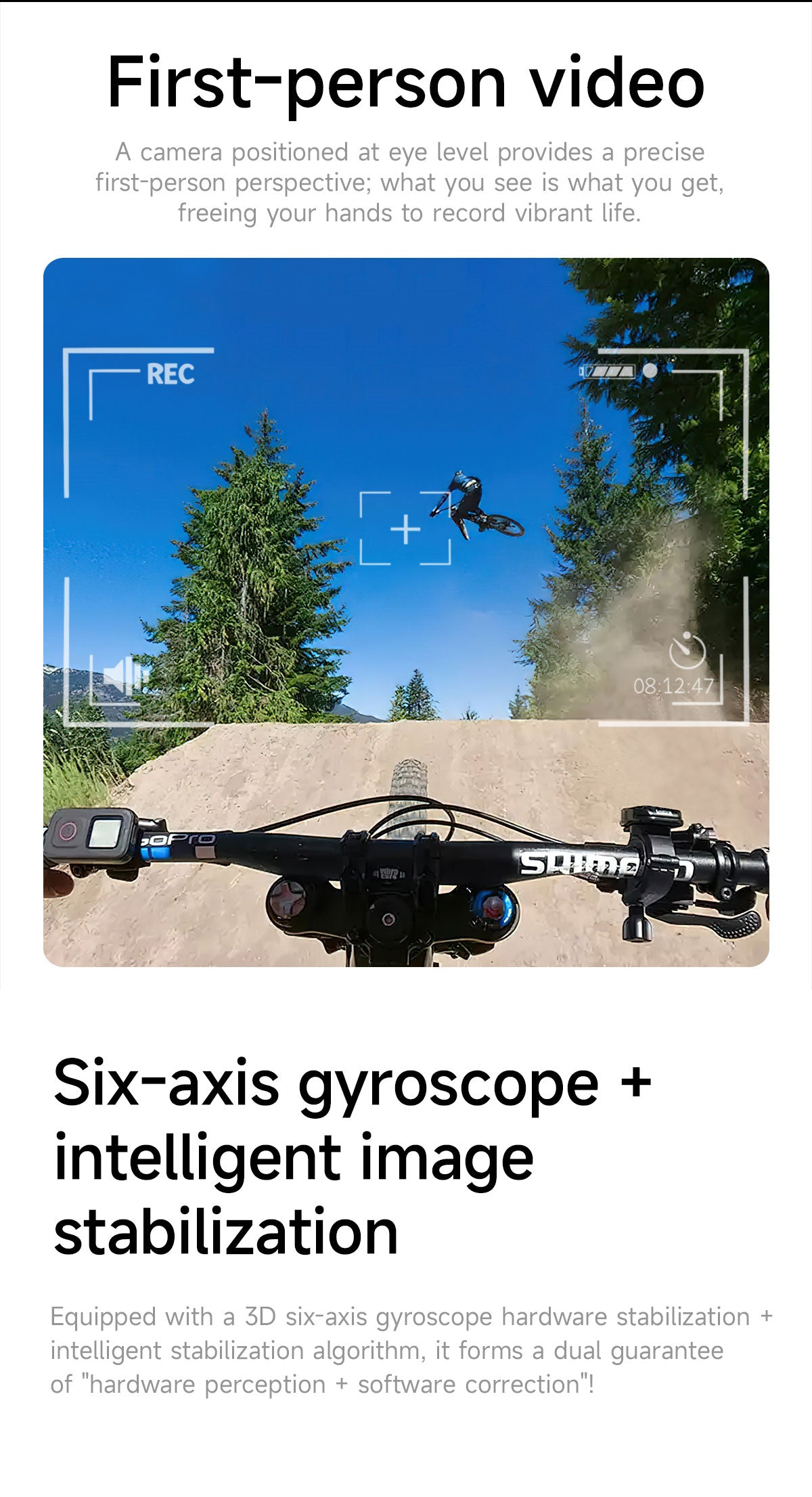 Sports Smart Glasses for Riding | Built-in Camera & AI Audio Recorder, Anti-Vibration, Open-Ear Headphones